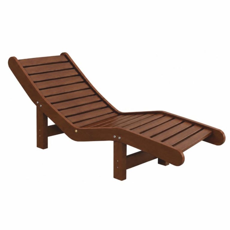 Chaise longue de luxe marron foncé 164 cm