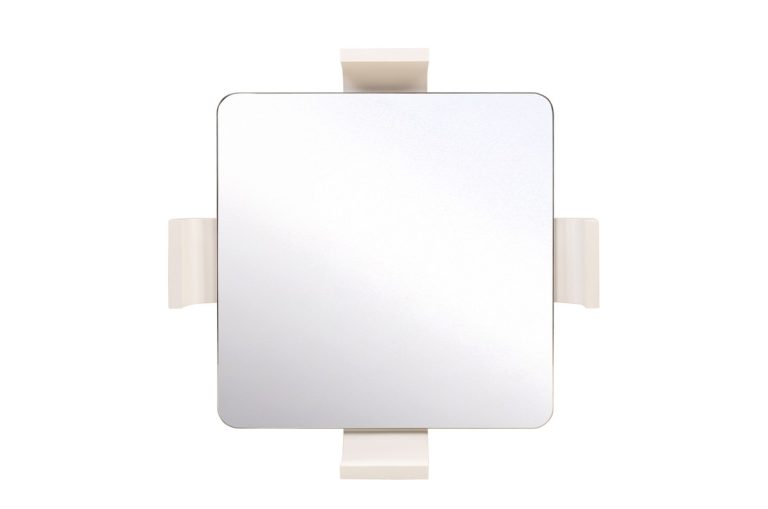 Miroir Mural de Luxe Blanc Crème 105 x 15 x H. 105 cm
