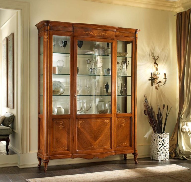 Vitrine Marron 163 x 50 x H. 215 cm de luxe
